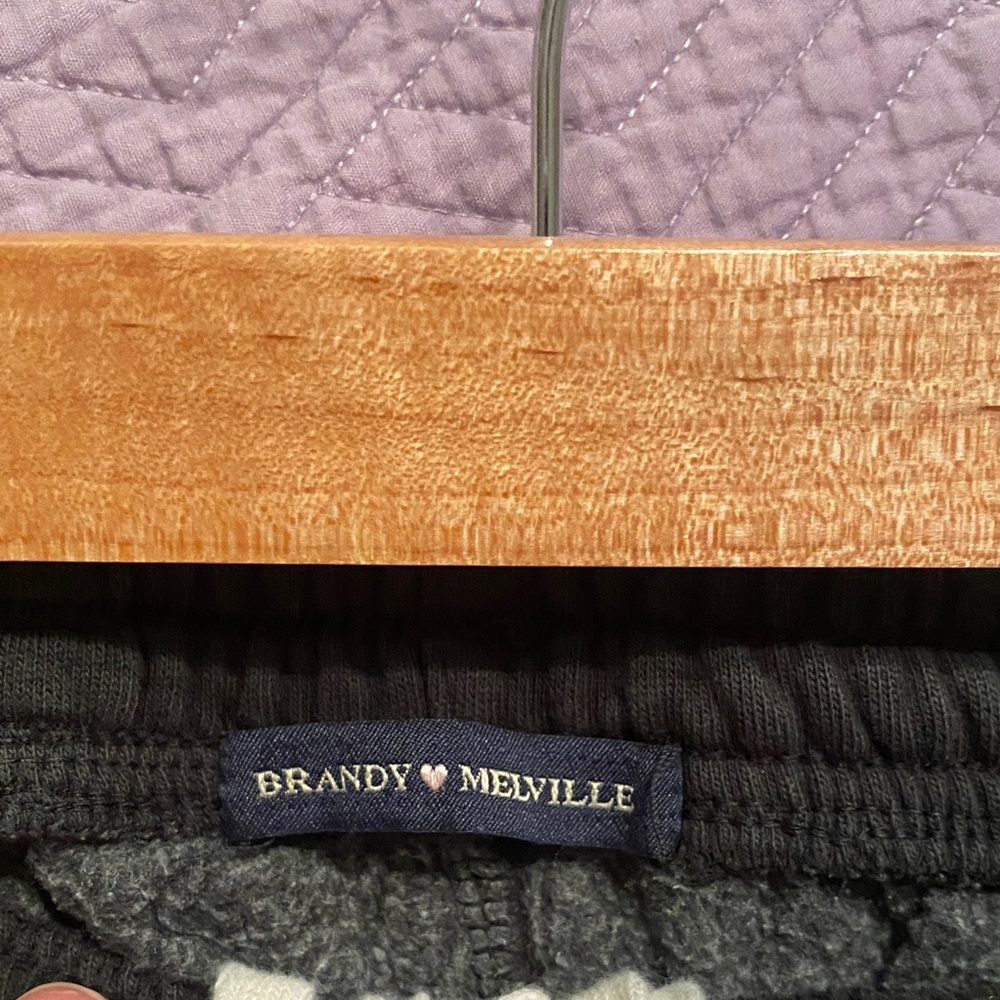 Brandy Melville Charcoal and Black Knit sweats